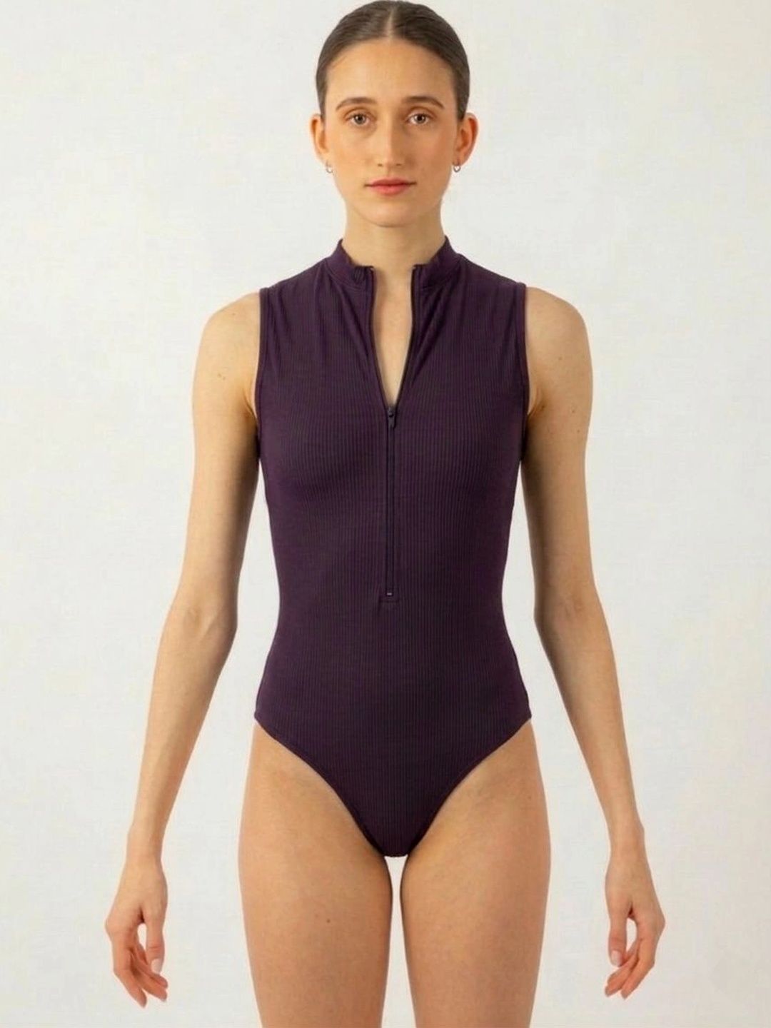 ZAROON PRODUCTION Self Design Cotton High Neck Bodysuit-picture-55