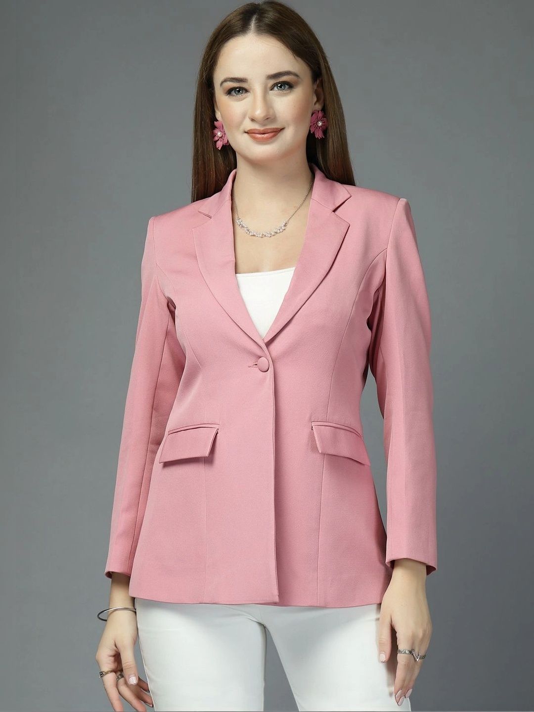 all about you Notched Lapel Single-Breasted Blazers-picture-17