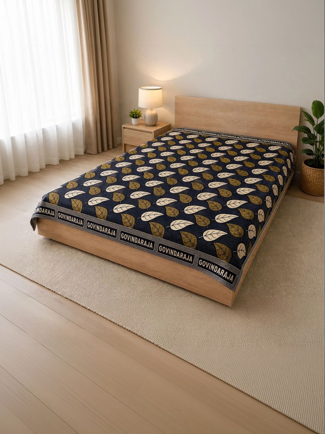 TUNI MANI Blue Floral AC Room 300 GSM Blanket-picture-41
