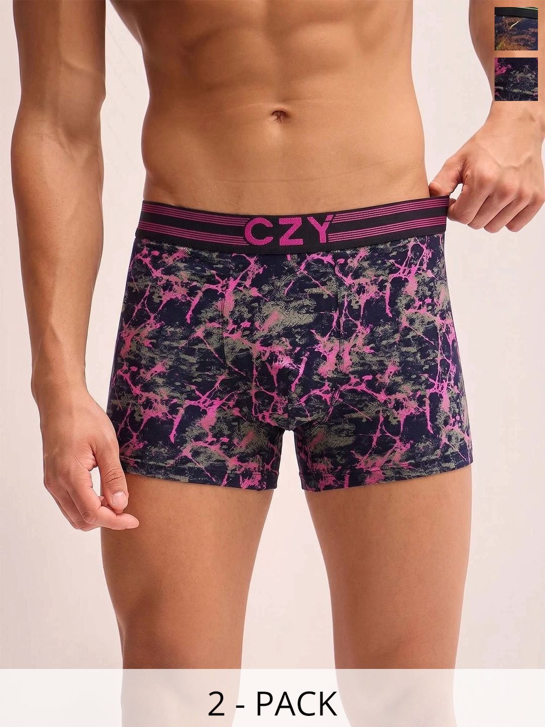 CZY Pack of 2 Cotton Printed Trunks-picture-18