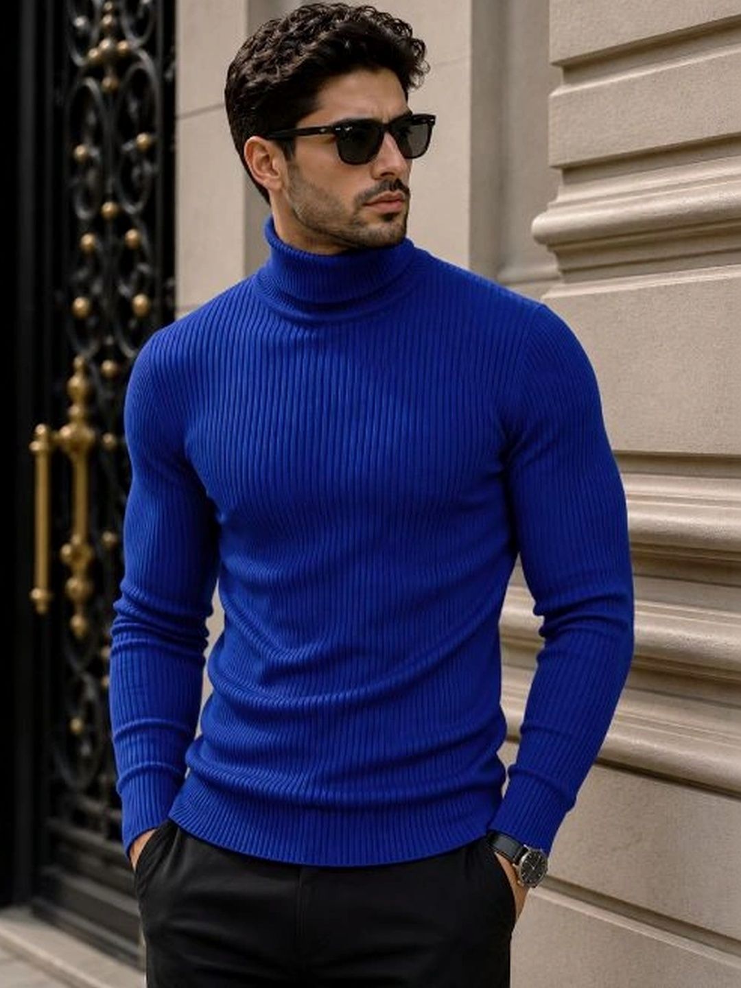 fashlook Men Ribbed Woollen Pullover-image-31