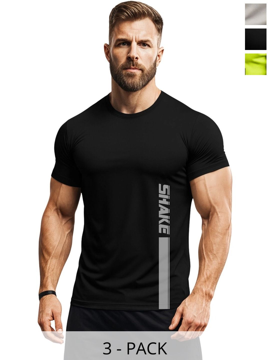 3Colors Men Typography 3 Printed Moisture Wicking T-shirt-picture-54
