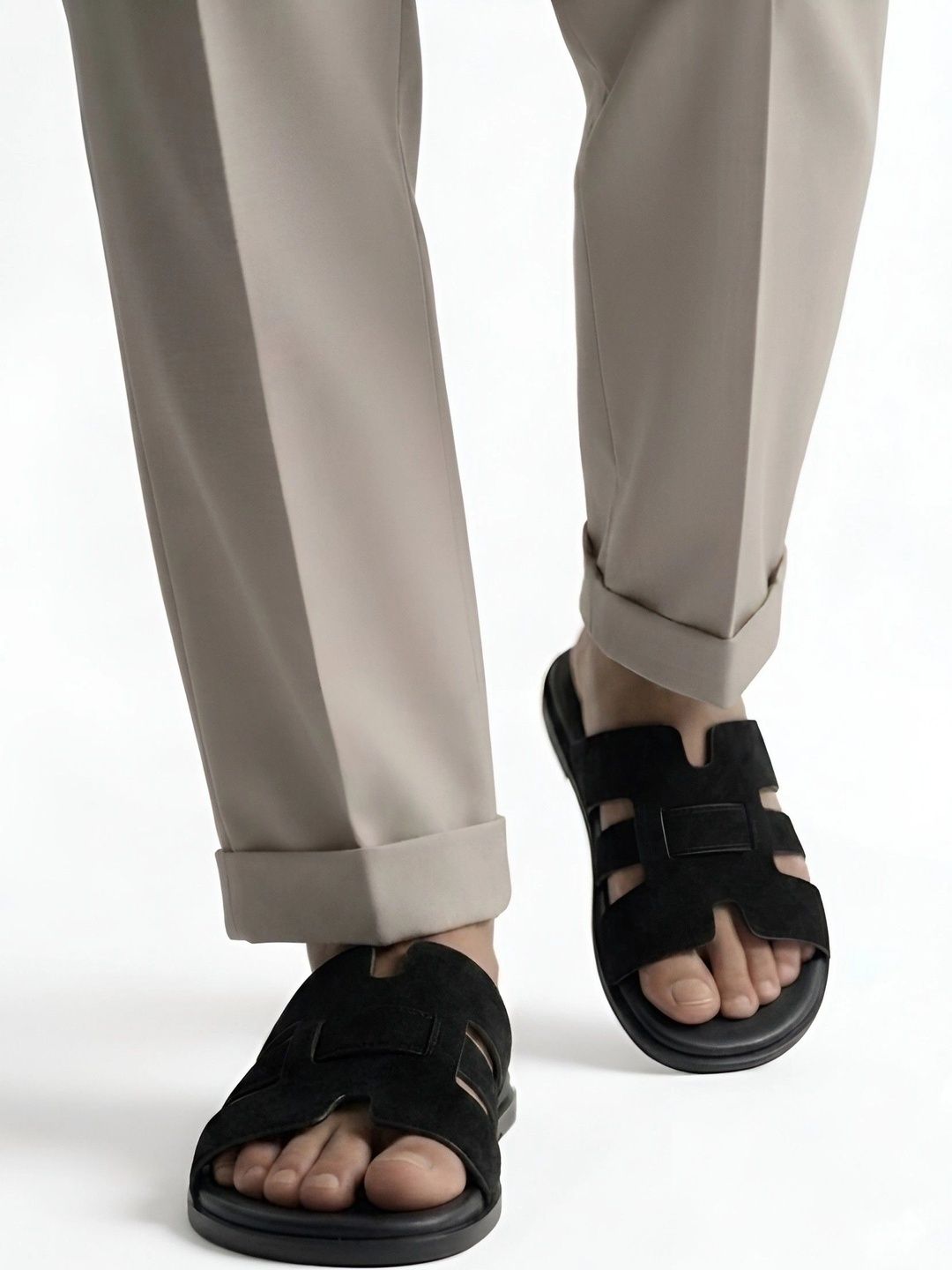 MICHEAL FERAAS Men Leather Comfort Sandals-picture-23