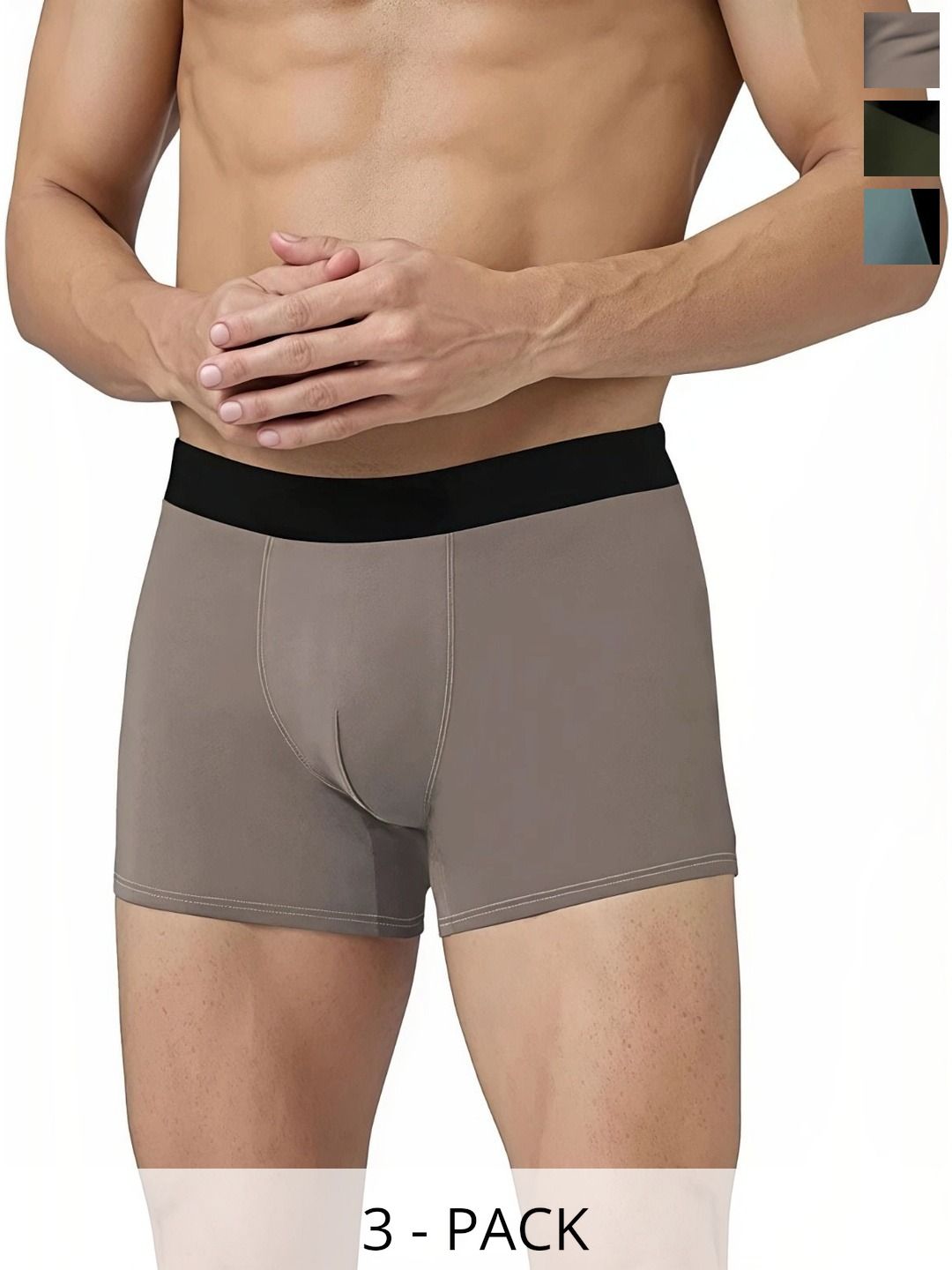 JISHVA Pack of 3 Solid Trunks-picture-15