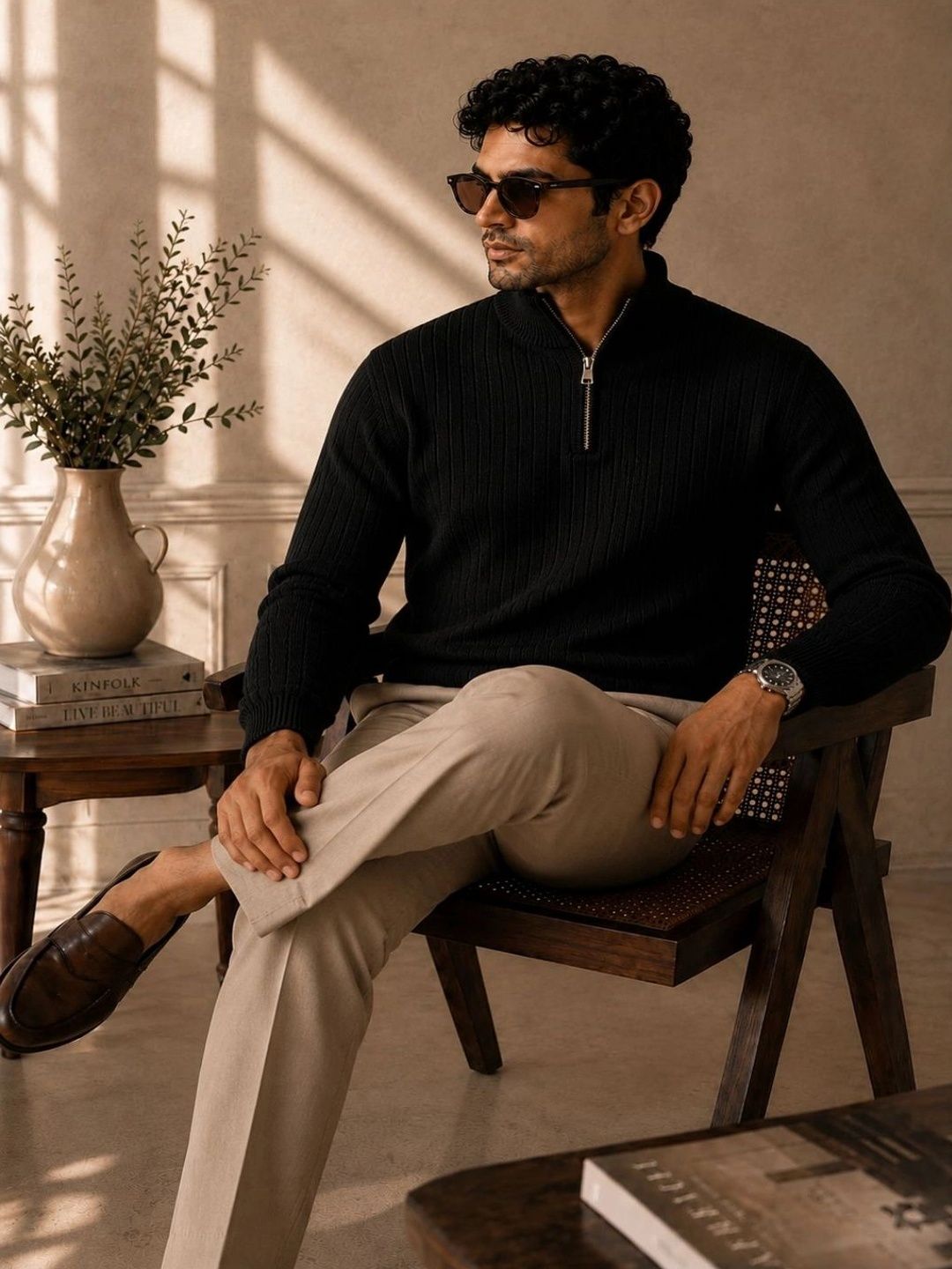 KARAMKAR Men Ribbed Woollen Pullover-picture-20