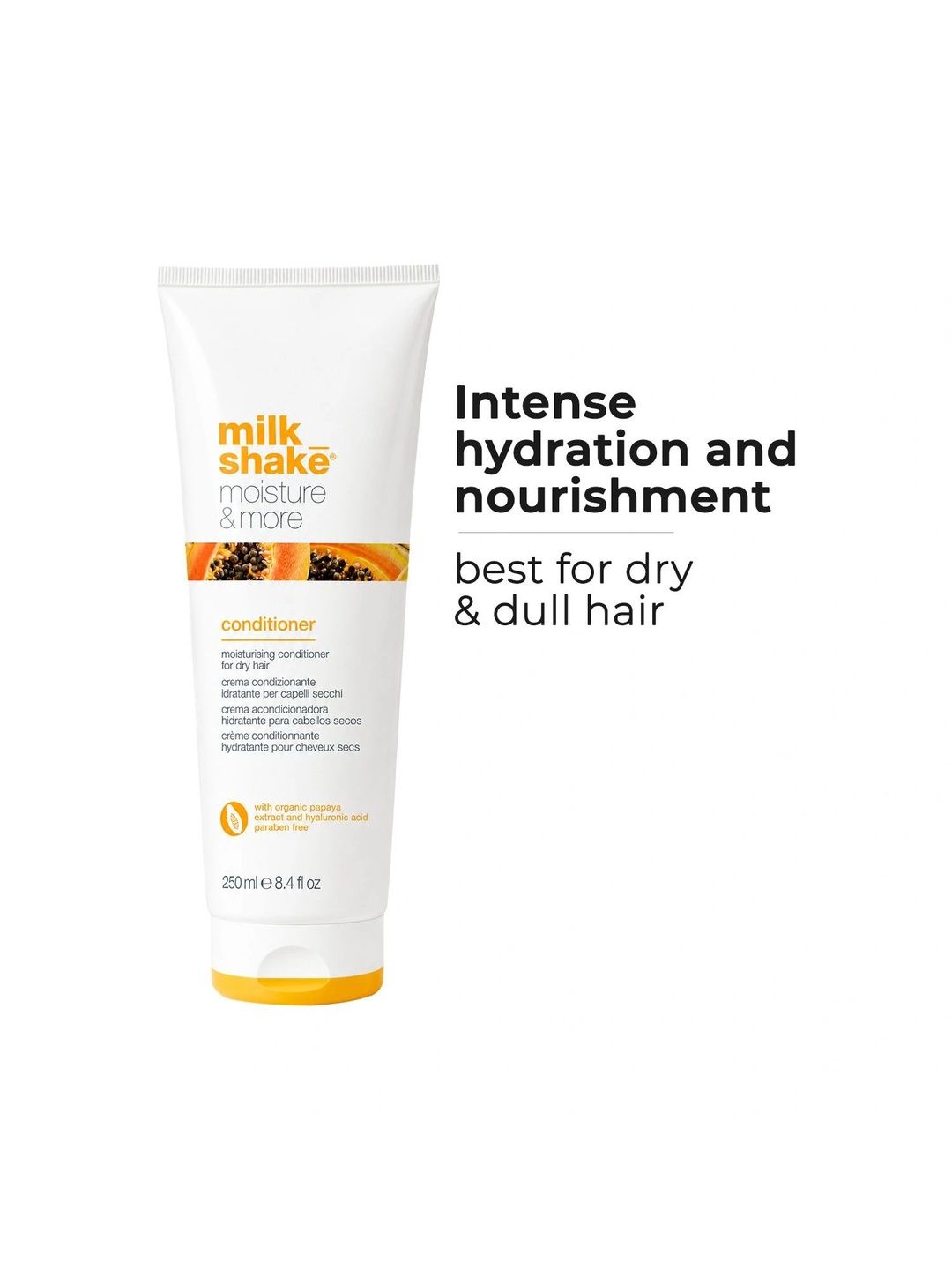 Milk Shake Moisture & More Conditioner with Papaya & Hyaluronic Acid for Dry Hair - 250 ml-image-44