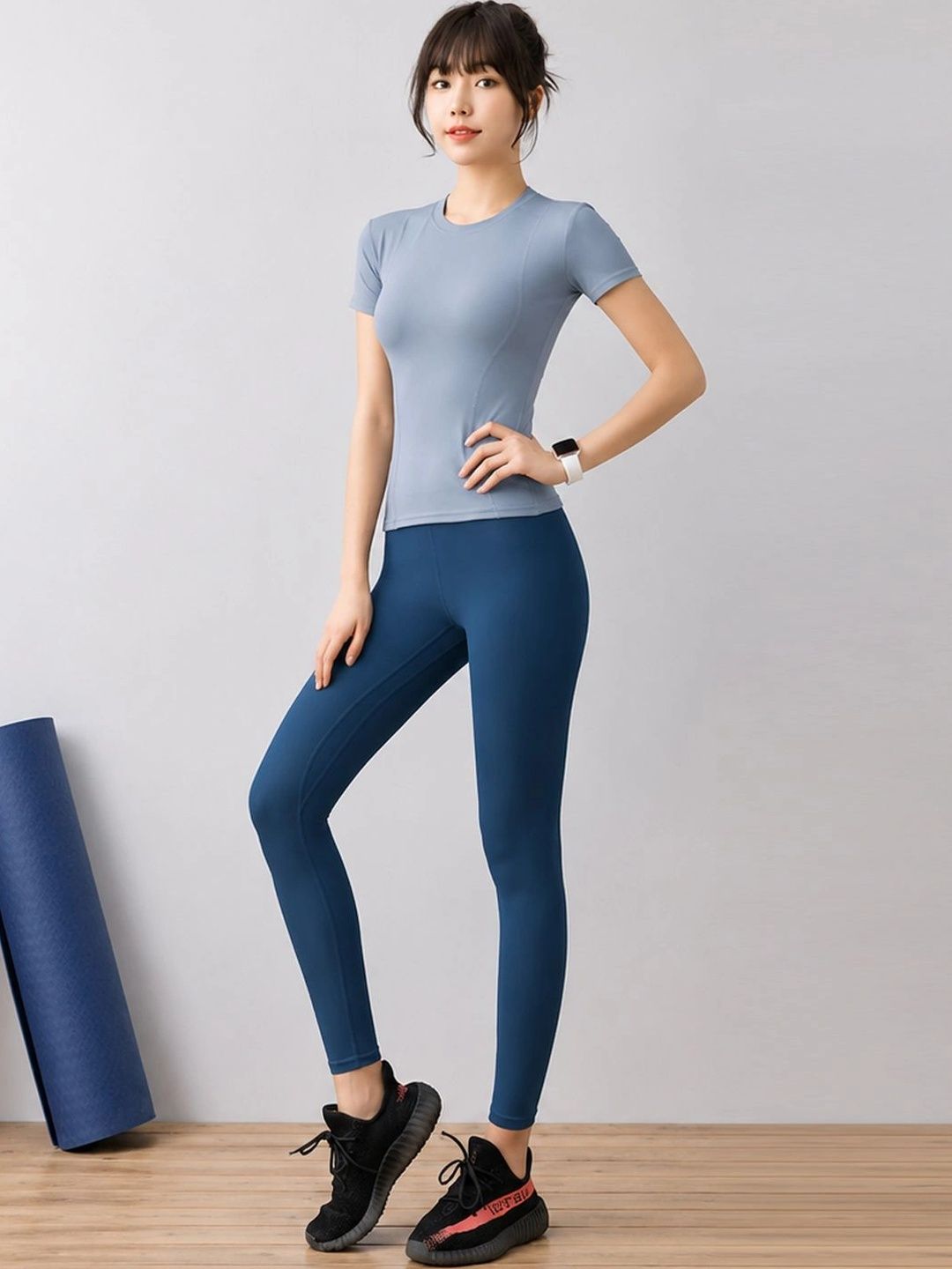 StyleCast Flex Solid T-shirt with Leggings-picture-51