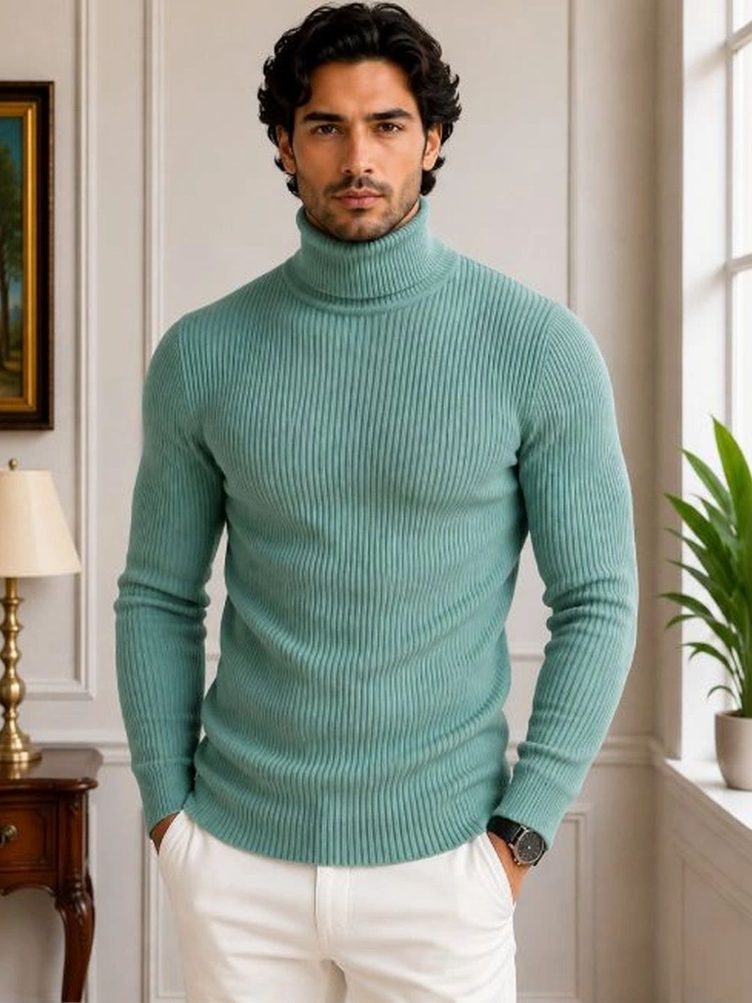 fashlook Men Ribbed Woollen Pullover-image-23