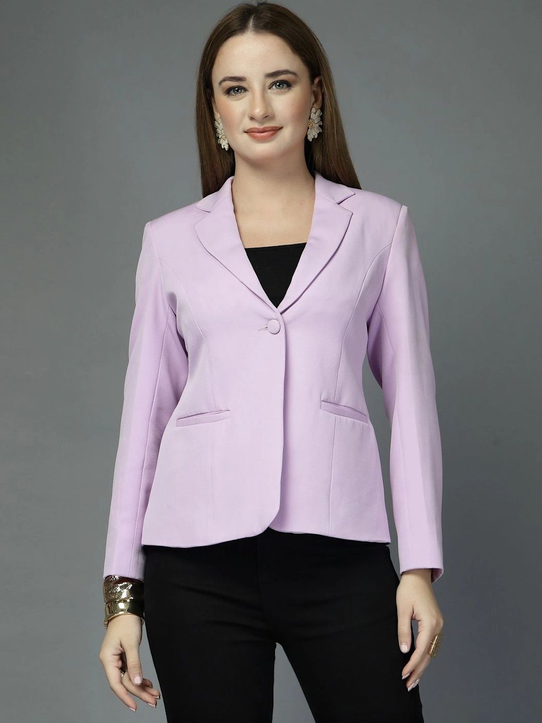 all about you Notched Lapel Single-Breasted Blazers-picture-21