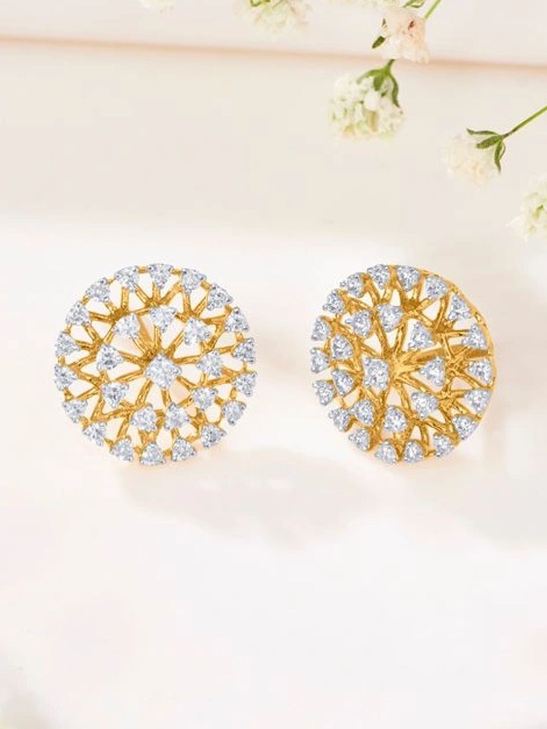 P N GADGIL JEWELLERS 14KT Natural Diamond Earrings-1g-picture-20