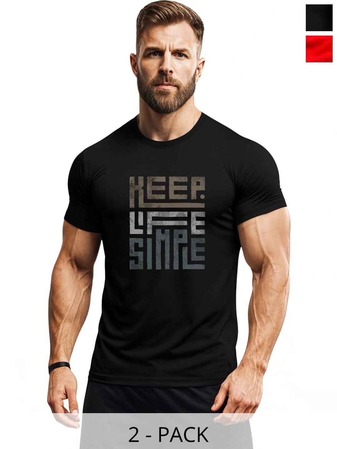 3Colors Men Typography 2 Printed Moisture Wicking T-shirt-picture-46