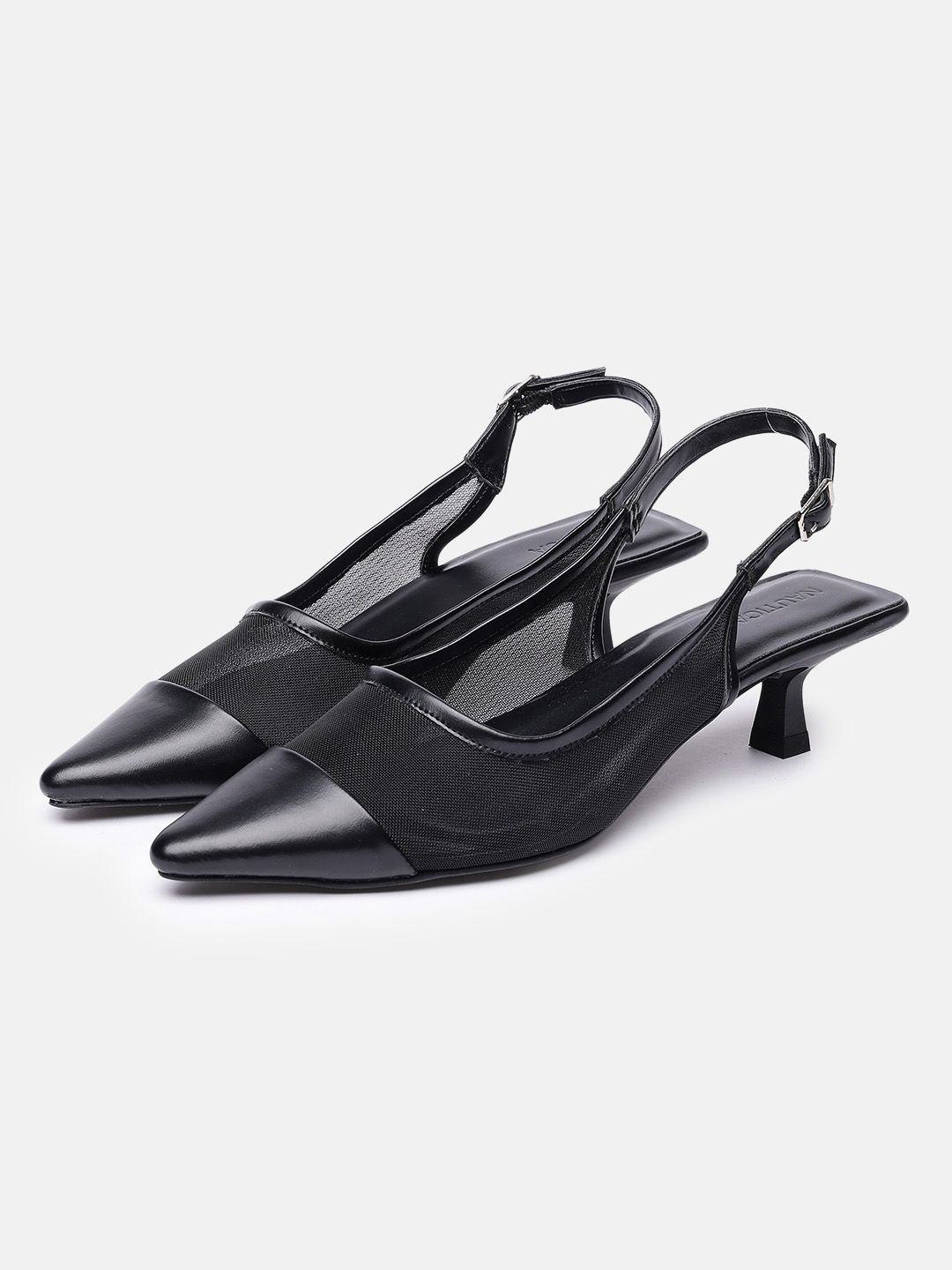Nautica Textured Kitten Heeled Mules-image-47