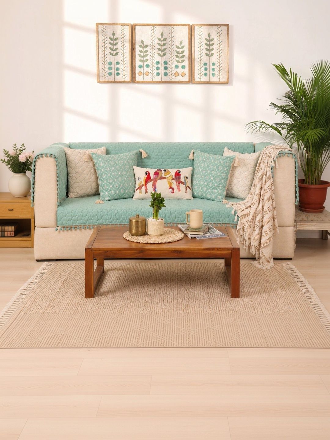 eyda Green Sofa Cover With Arms-picture-48