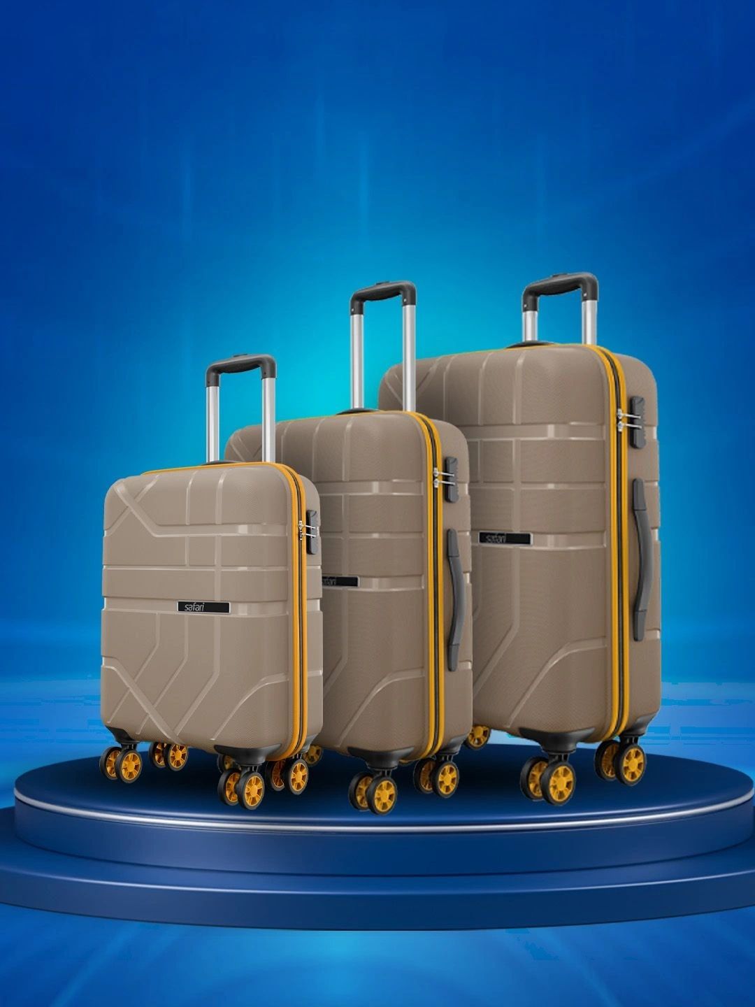 Safari Set of 3 Broadway Textured 360-Degree Rotation Trolley Suitcase-picture-43
