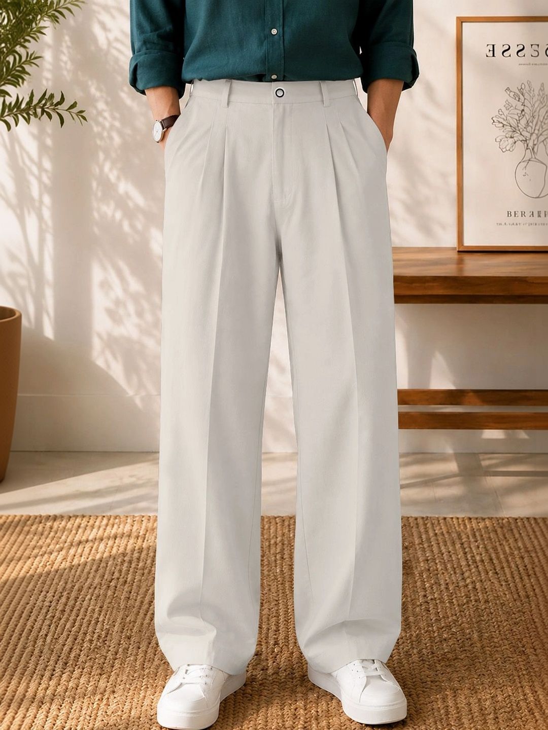 FTX Men Relaxed Loose Fit Pleated Trousers-picture-22