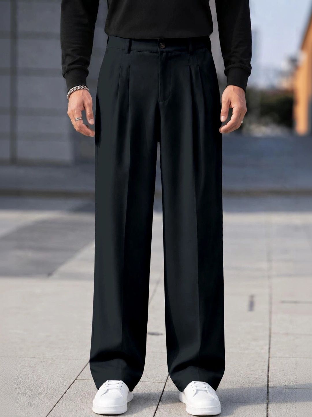 FTX Men Relaxed Loose Fit Easy Wash Pleated Trousers-picture-12