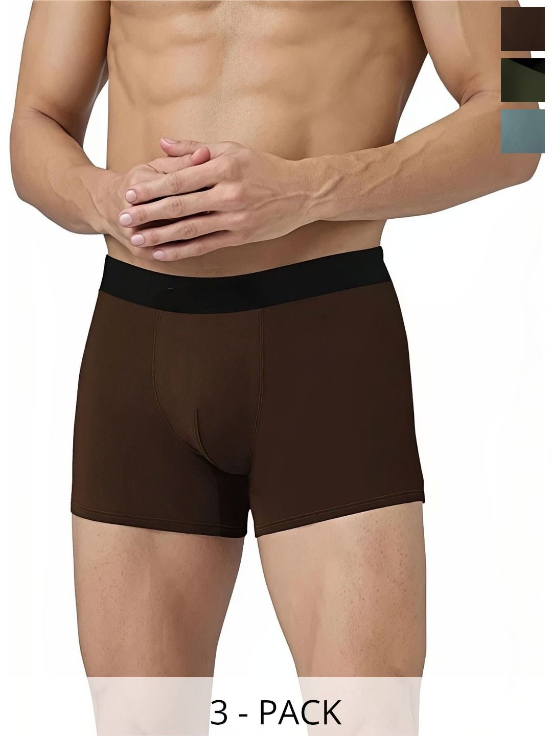 JISHVA Pack of 3 Solid Trunks-picture-25