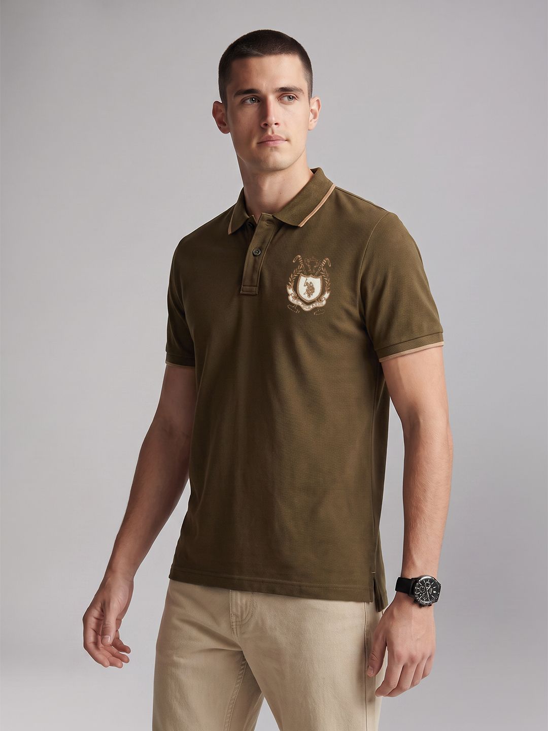 U.S. Polo Assn. Denim Co. Brand Logo Polo Collar T-shirt-picture-38