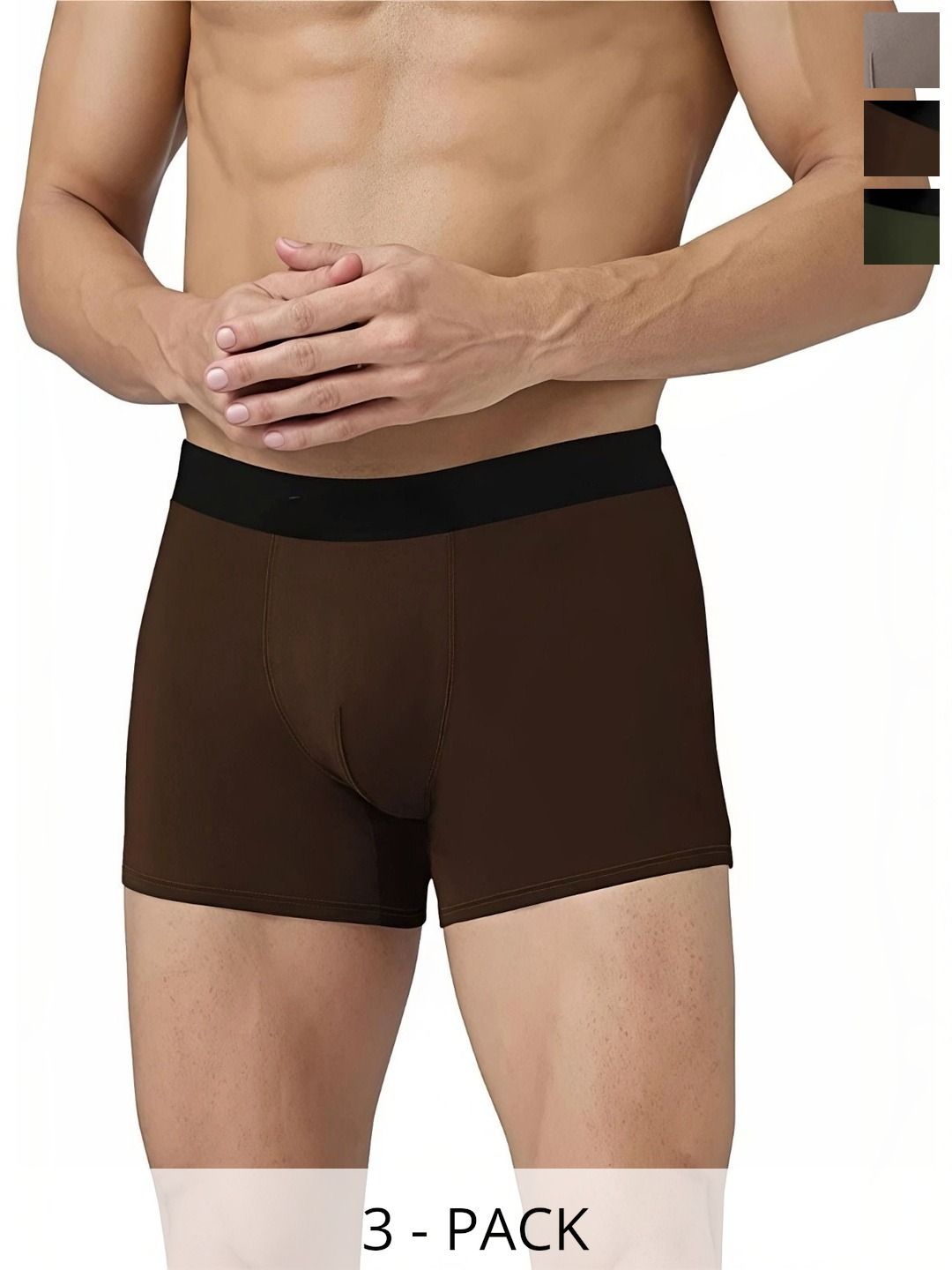 JISHVA Pack of 3 Solid Trunks-picture-19