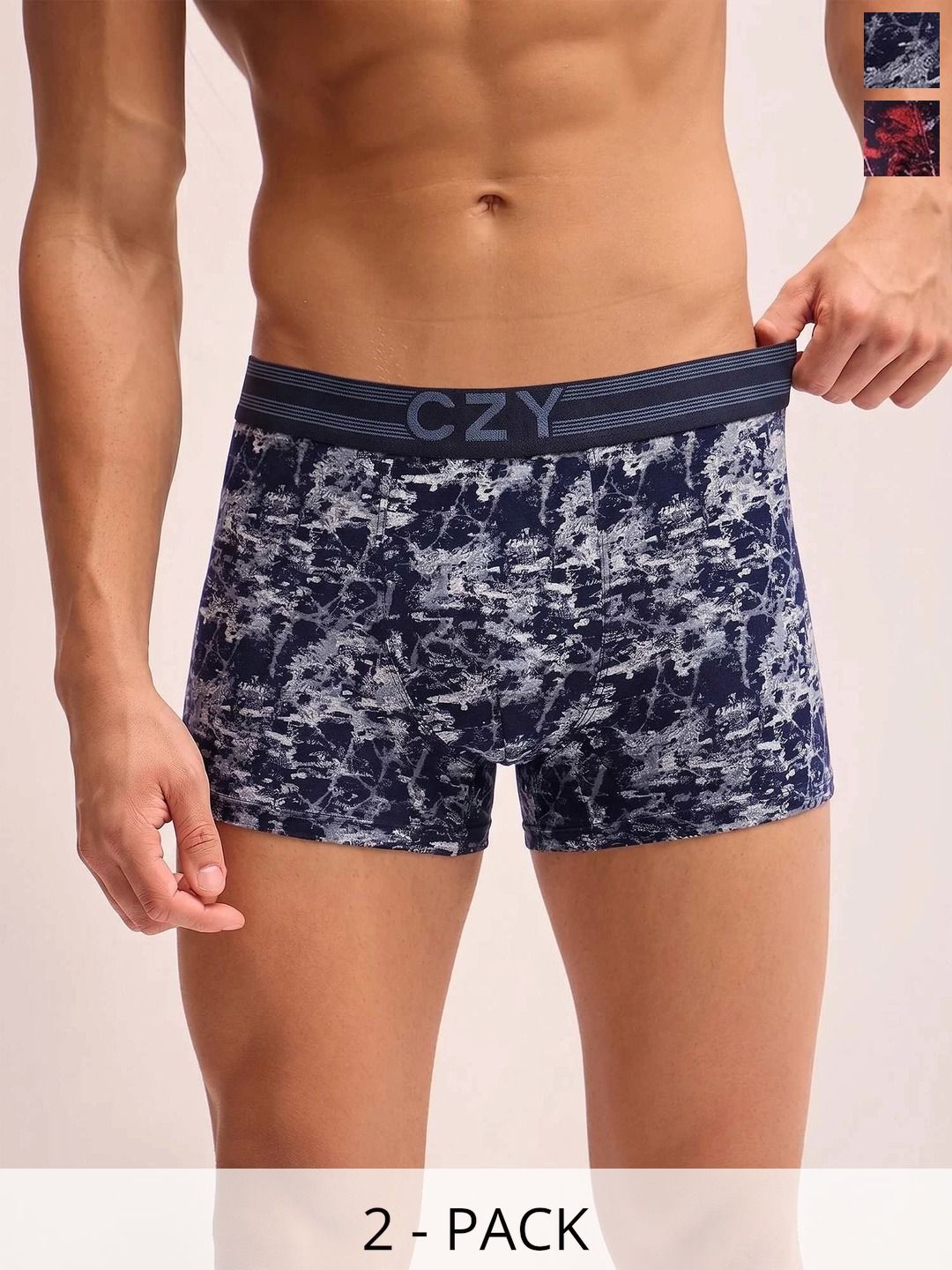 CZY Pack of 2 Cotton Printed Trunks-picture-33