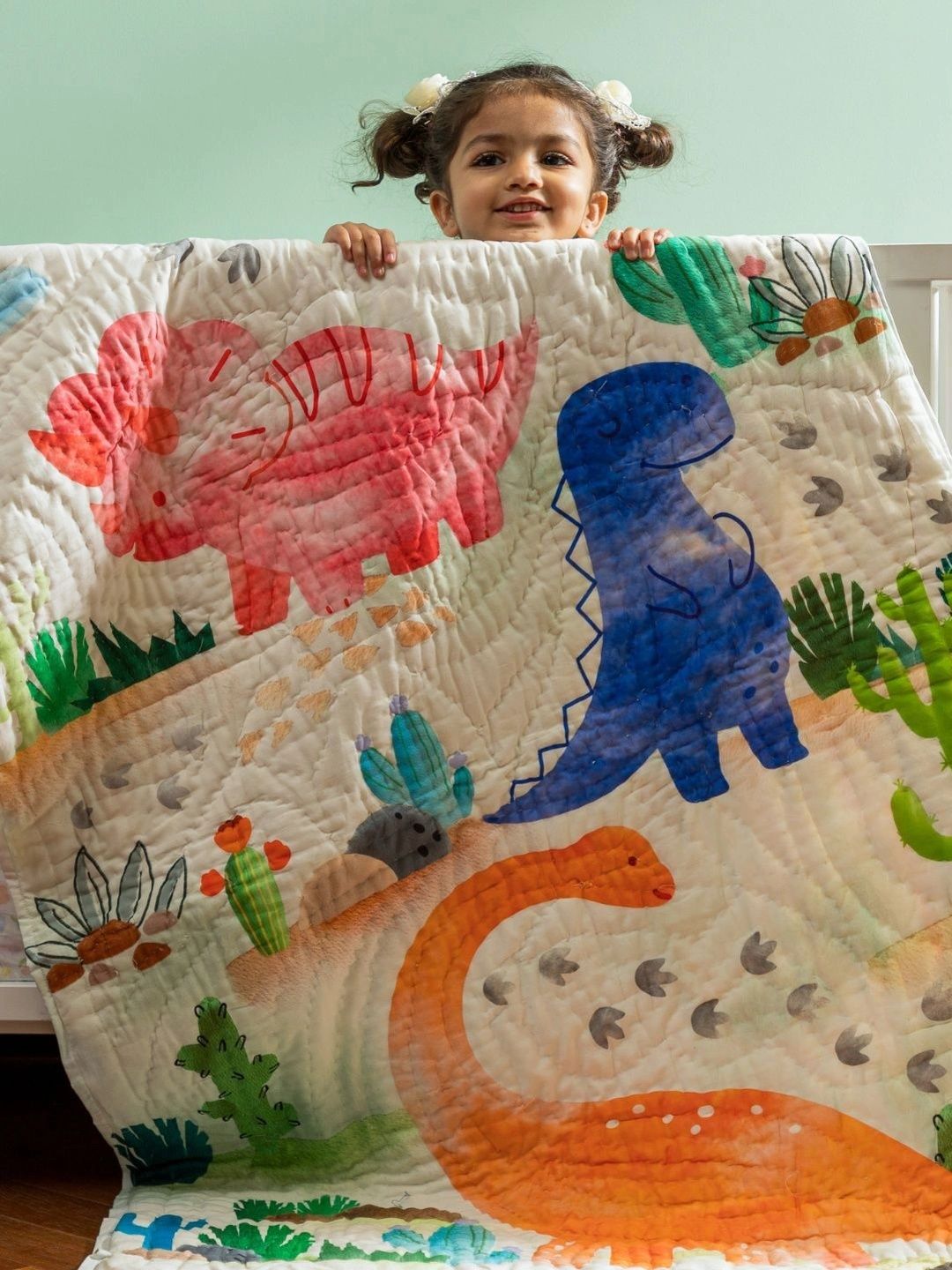 Zookeeper Multicoloured Cartoon Characters 120 GSM Quilt-picture-32