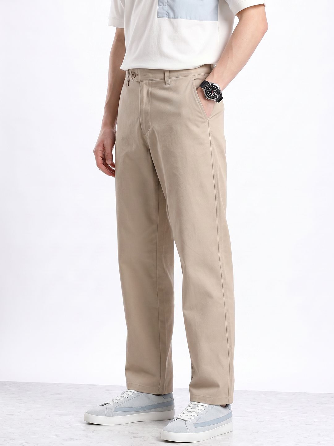 Aeropostale Men Straight Fit Chinos Trousers-picture-55