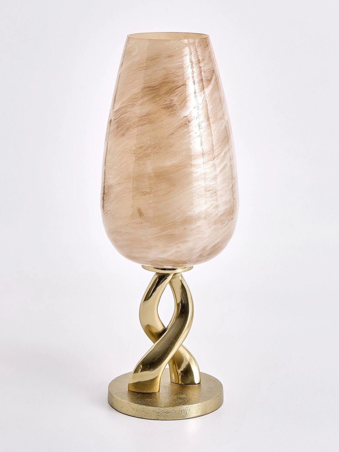 Home Centre Gilded Luxe Beige Glass Vase-image-48