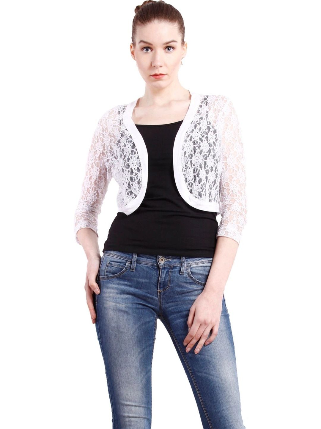 AOL Women Party Crop Sheer Shrug-picture-45