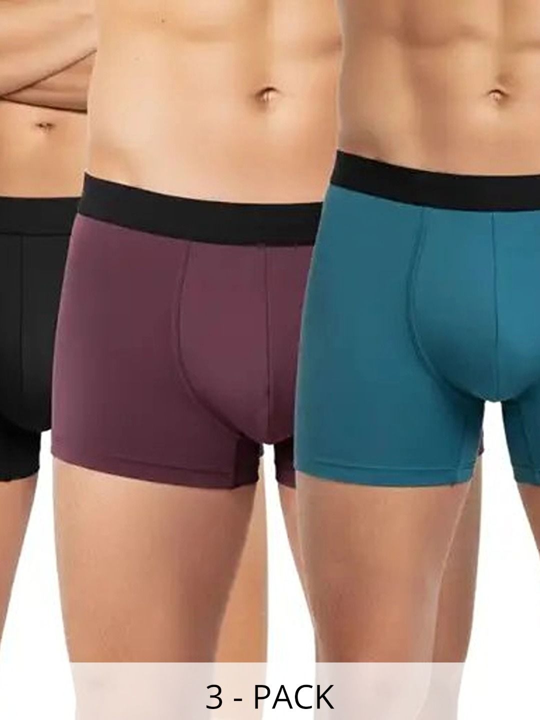 CAVENDERS Pack of 3 Microfiber Blend Solid Trunks-picture-19
