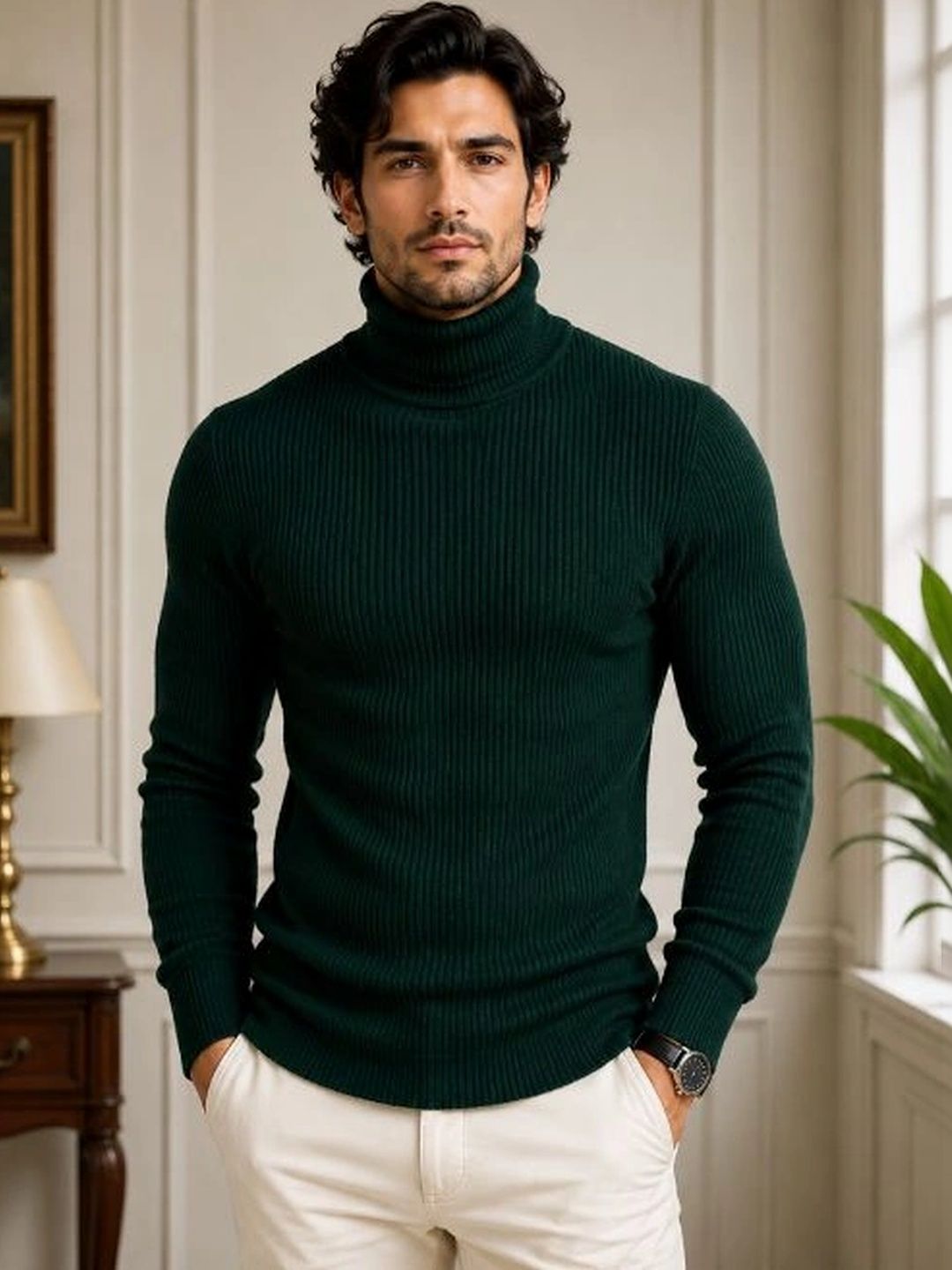 fashlook Men Ribbed Woollen Pullover-image-22