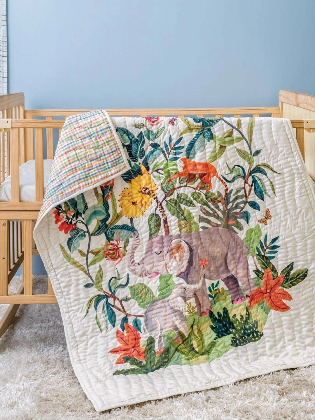 Zookeeper Multicoloured Cartoon Characters 120 GSM Quilt-picture-44