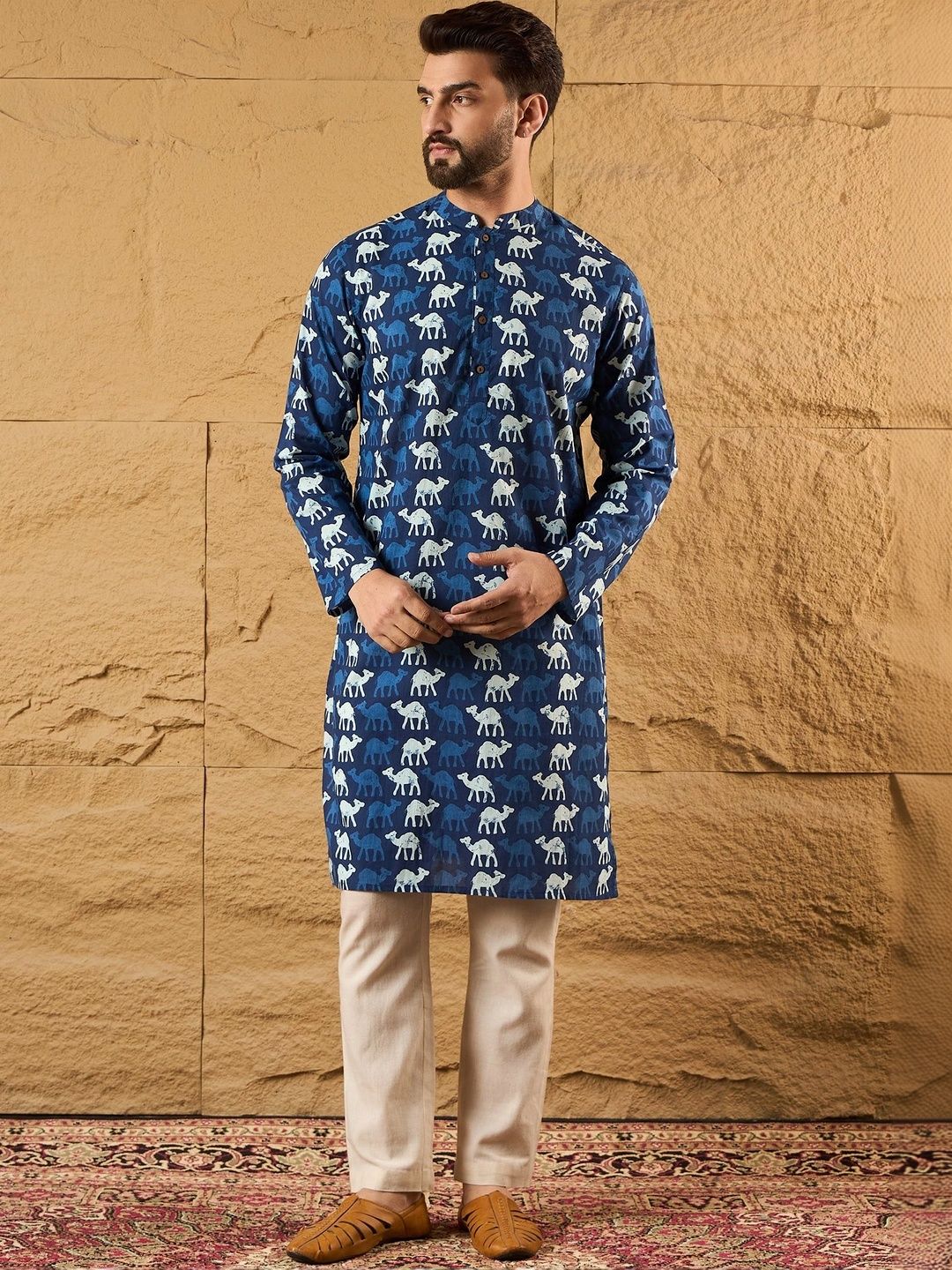 House of Pataudi Men Printed Indie Prints Kurta-picture-50