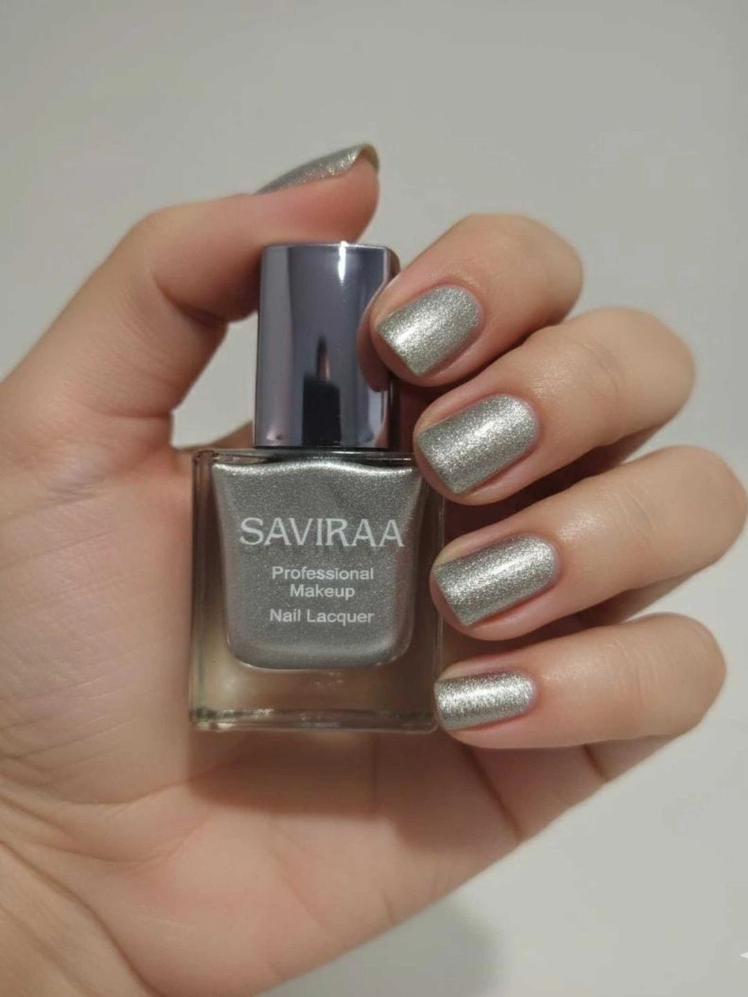 SAVIRAA Long Lasting Nail Polish - 10 ml - Sterling Silver-picture-19