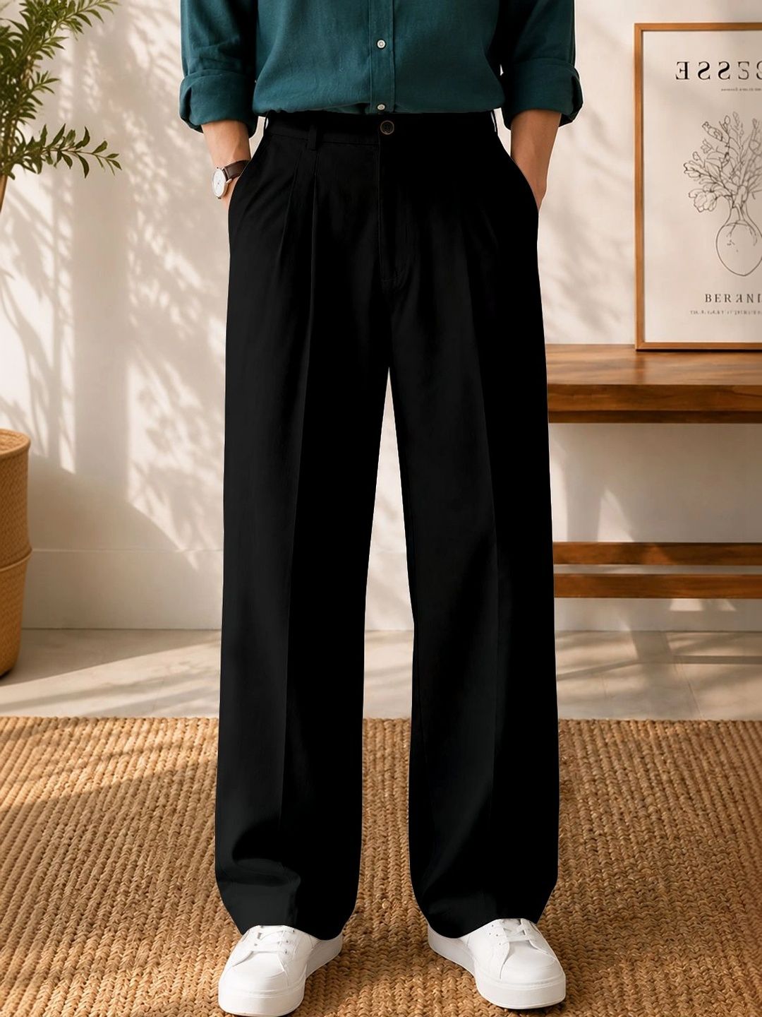 FTX Men Relaxed Loose Fit Easy Wash Pleated Trousers-picture-40