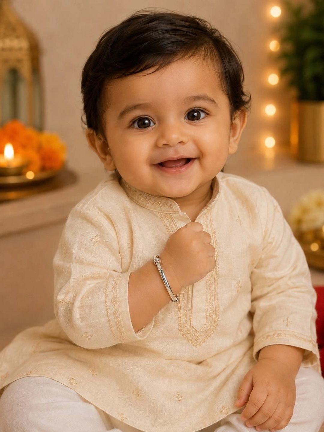 EL REGALO baby Silver-Plated Bangle-Style Rakhi-picture-20