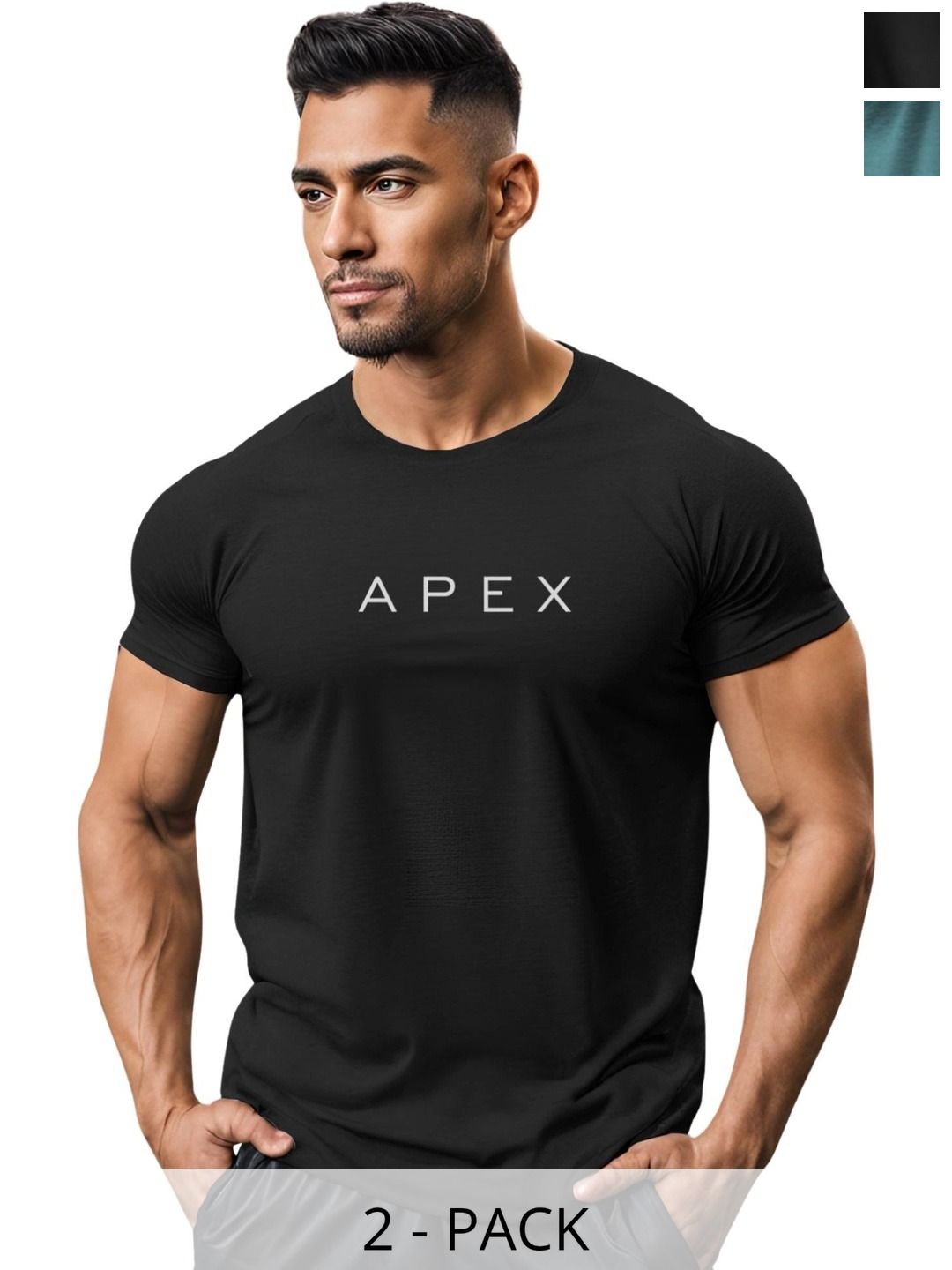 3Colors Men Brand Logo 2 Printed Moisture Wicking T-shirt-picture-16