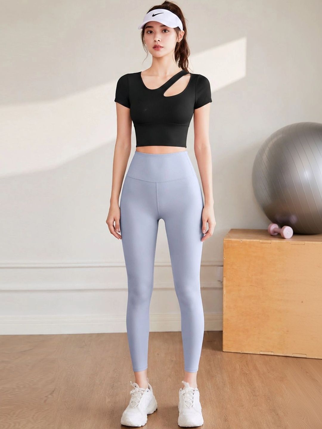 StyleCast Flex Solid T-shirt with Leggings-picture-25