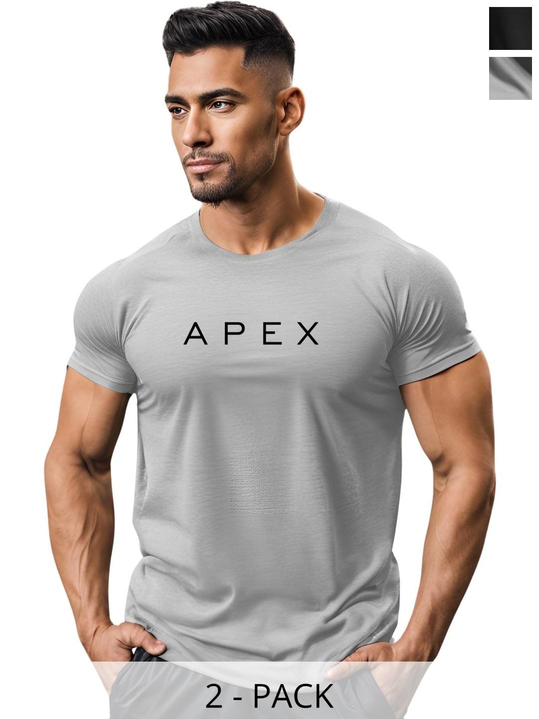 3Colors Men Brand Logo 2 Printed Moisture Wicking T-shirt-picture-20