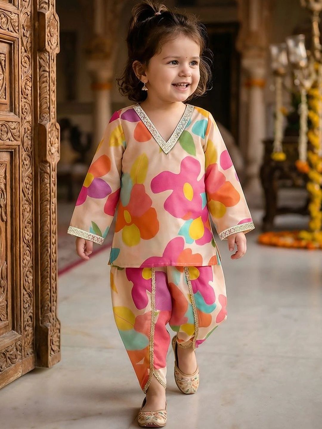 MINI MARVEL Girls Printed Dhoti Pants-picture-10