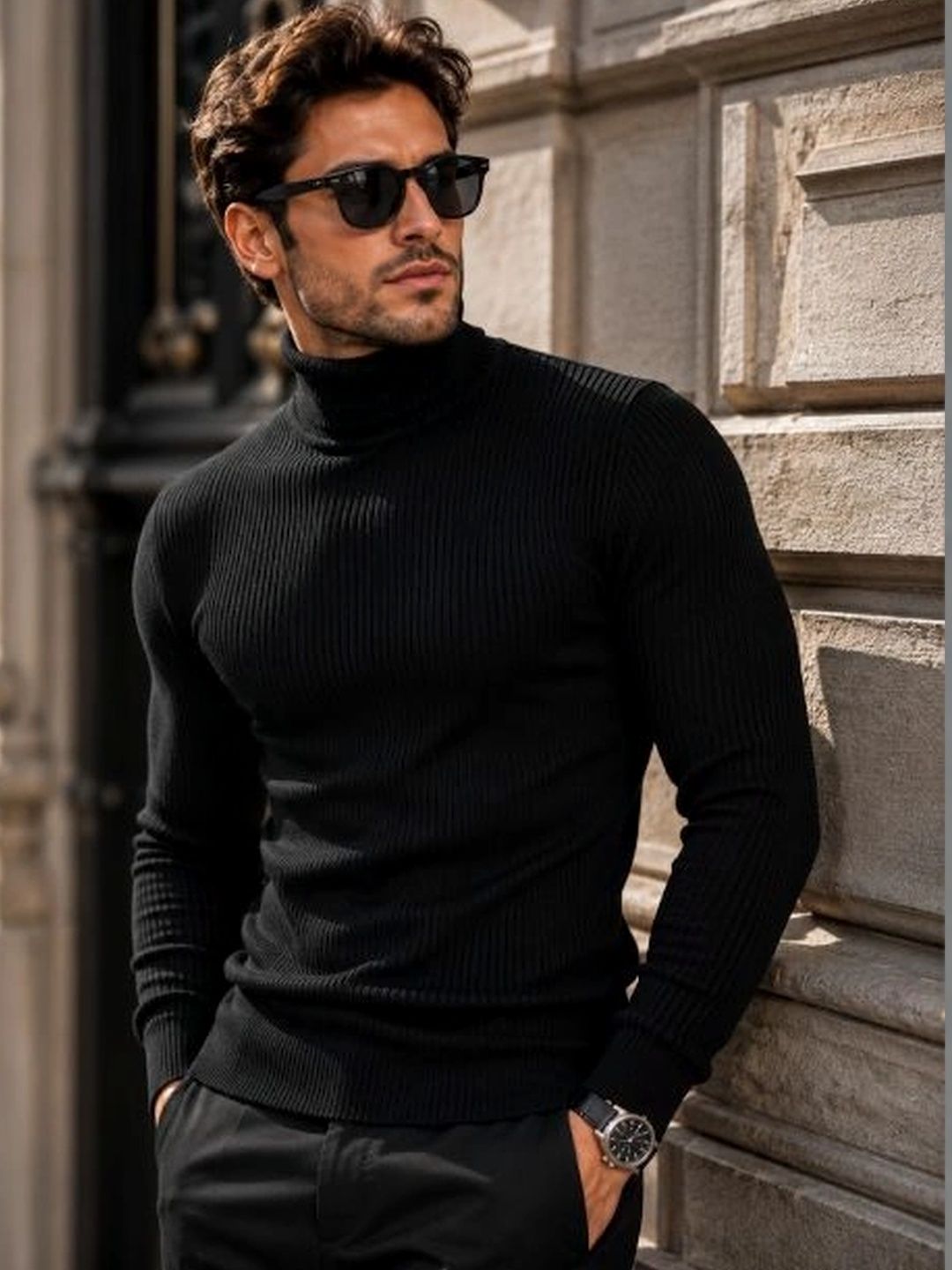 fashlook Men Ribbed Woollen Pullover-picture-12