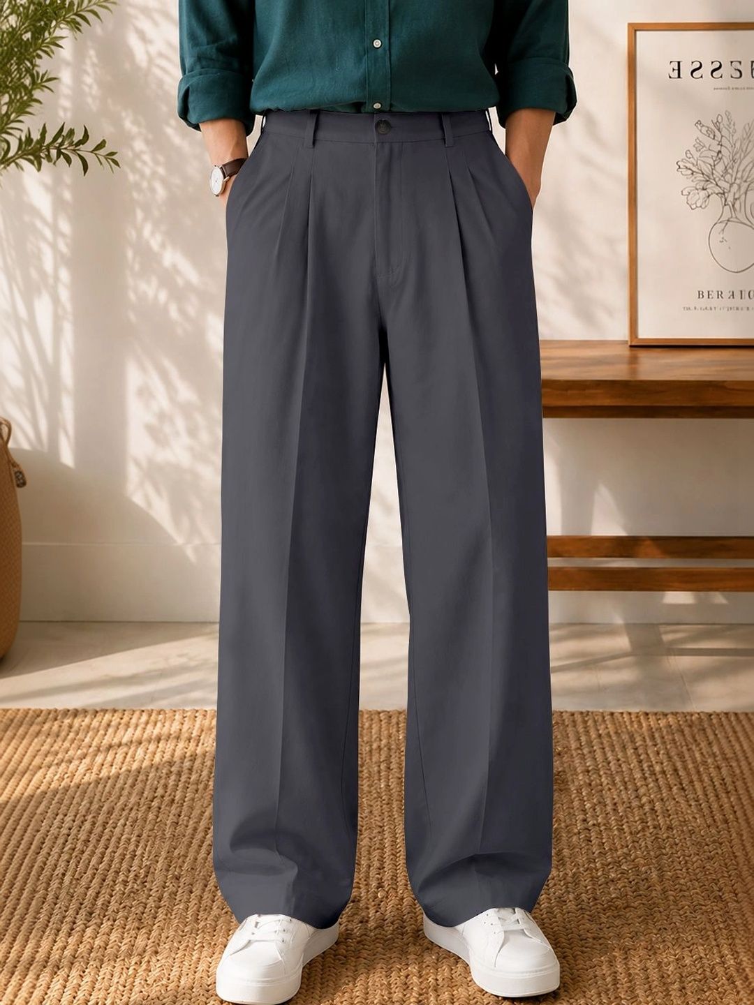 FTX Men Relaxed Loose Fit Pleated Trousers-picture-11