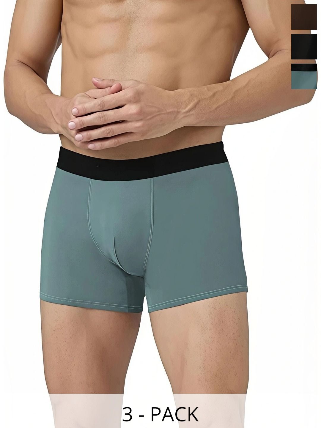 JISHVA Pack of 3 Solid Trunks-picture-10