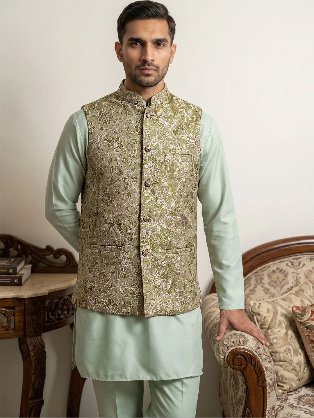 Jompers Men Regular Kurta with Trousers-picture-15