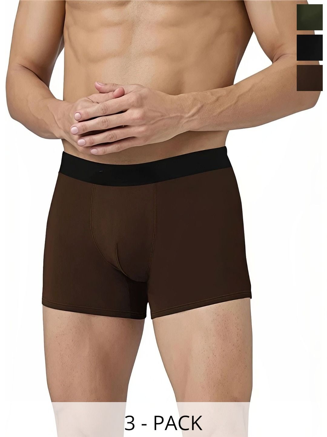 JISHVA Pack of 3 Solid Trunks-picture-16