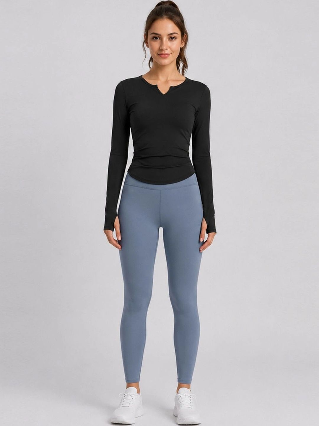 StyleCast Flex Round Neck Sports Top With Tights Co-ords-picture-21