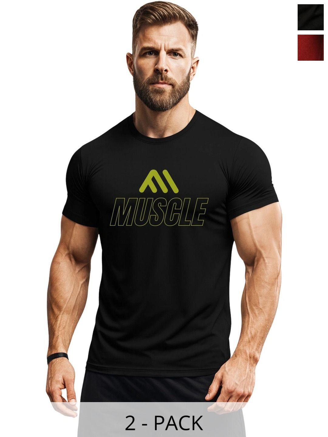 3Colors Men Typography 2 Printed Moisture Wicking T-shirt-picture-34