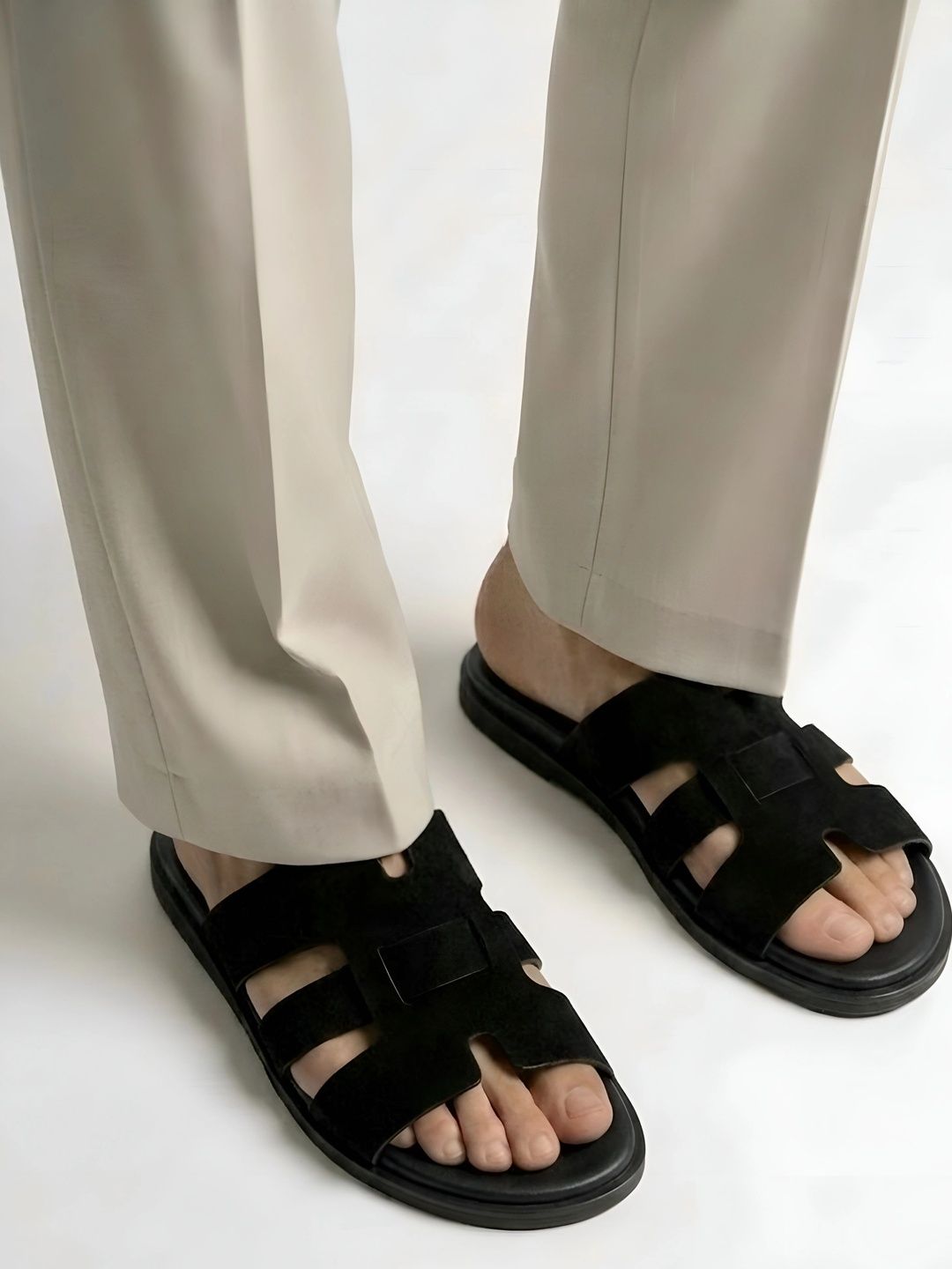 MICHEAL FERAAS Men Leather Comfort Sandals-picture-34