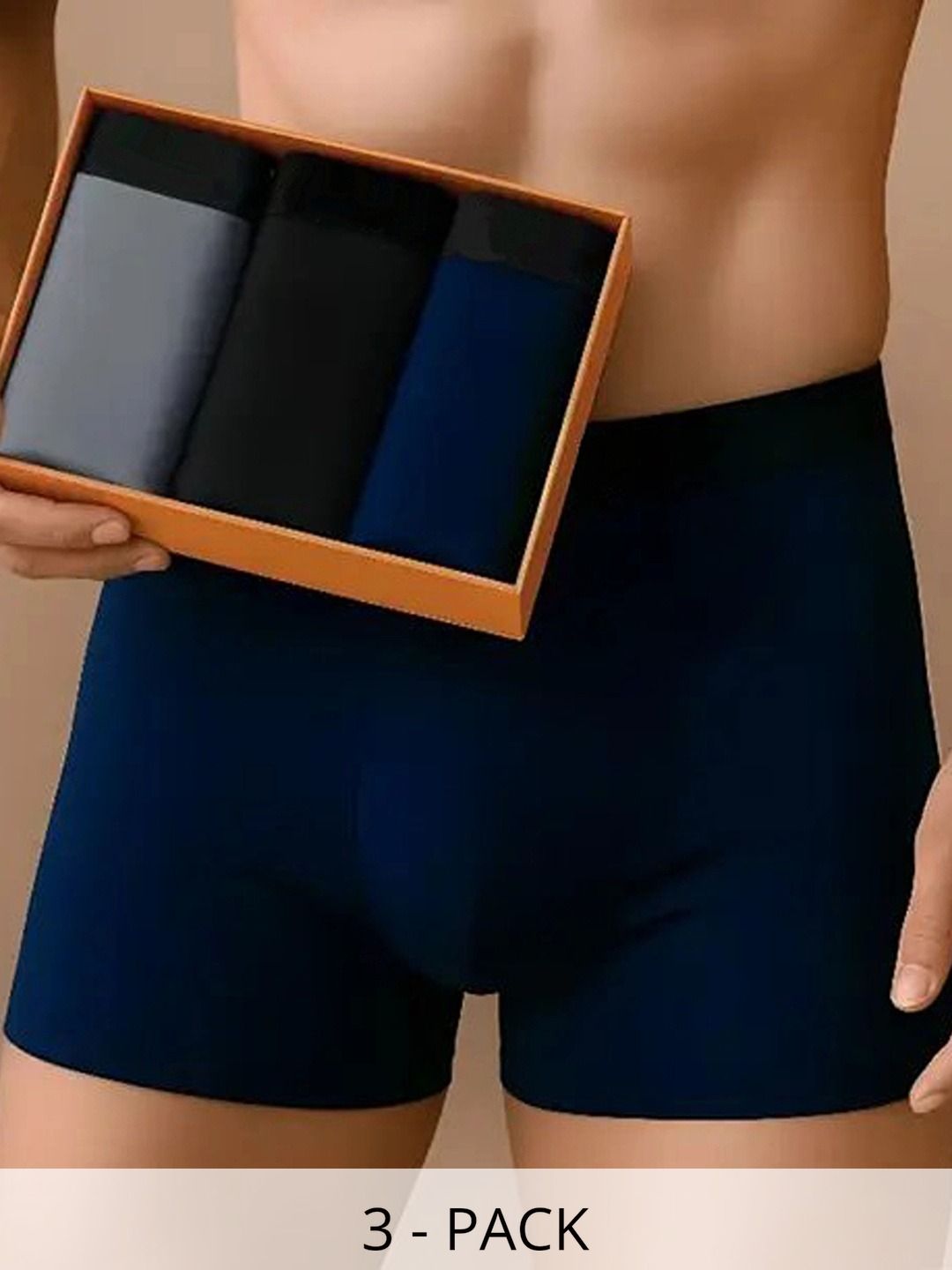 CAVENDERS Pack of 3 Microfiber Blend Solid Trunks-picture-13