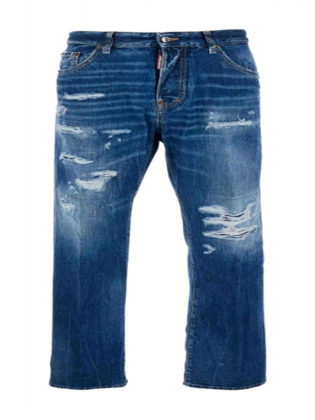 Dsquared2 Men Regular Fit Mid-Rise Highly Distressed Jeans-picture-12
