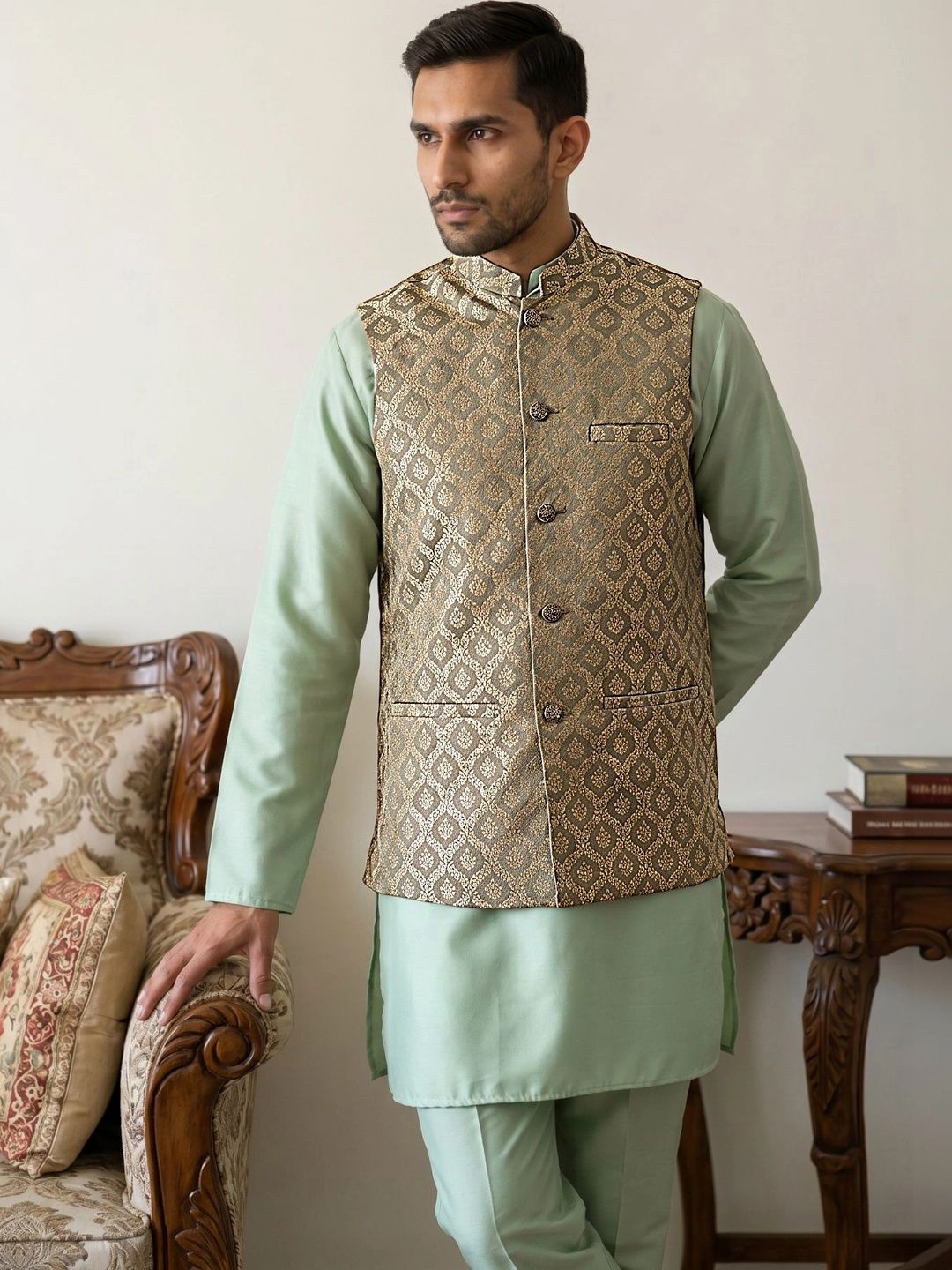Jompers Men Regular Kurta with Trousers-picture-19